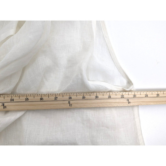 Eskandar NWT White Linen Gauze A-Line Waterfall Open Vest Waistcoat Jacket - Picture 9 of 9